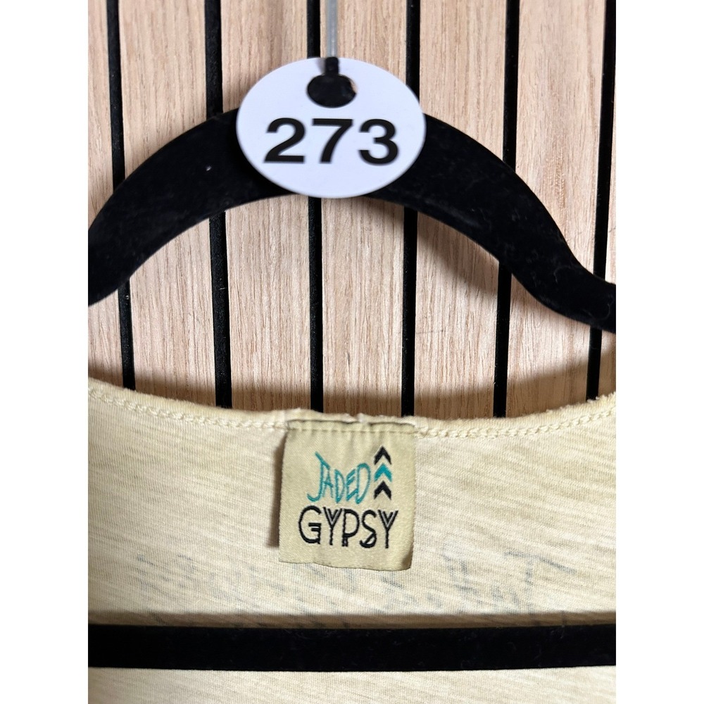 273 Jaded Gypsy Stevie Nicks Concert Tee Distressed V-Neck (L/XL, EUC) - Picture 4 of 5